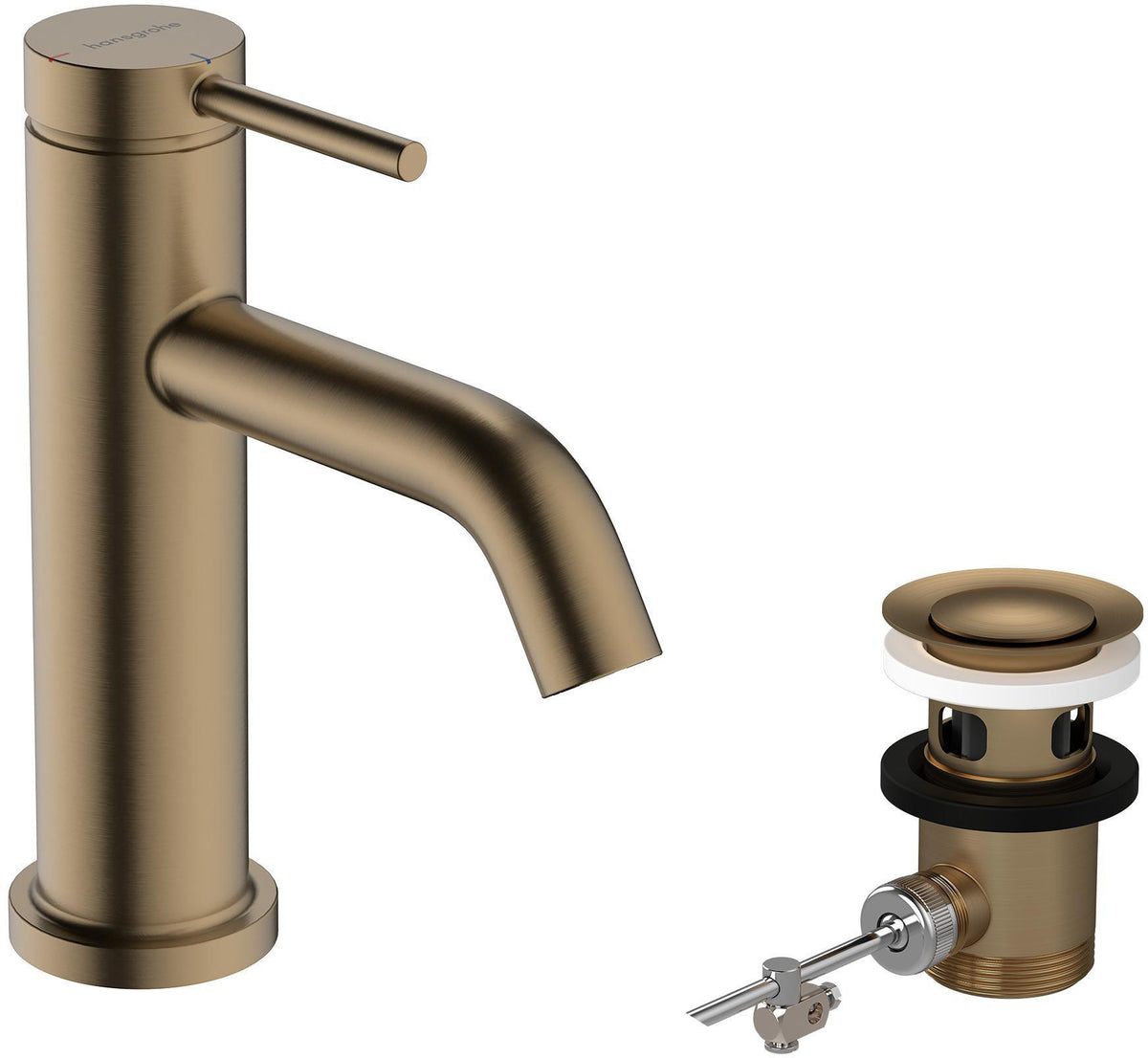 HANSGROHE Tecturis S Einhebel-Waschtischmischer ComfortZone 80 mit CoolStart und Zugstangen-Ablaufgarnitur, chrom