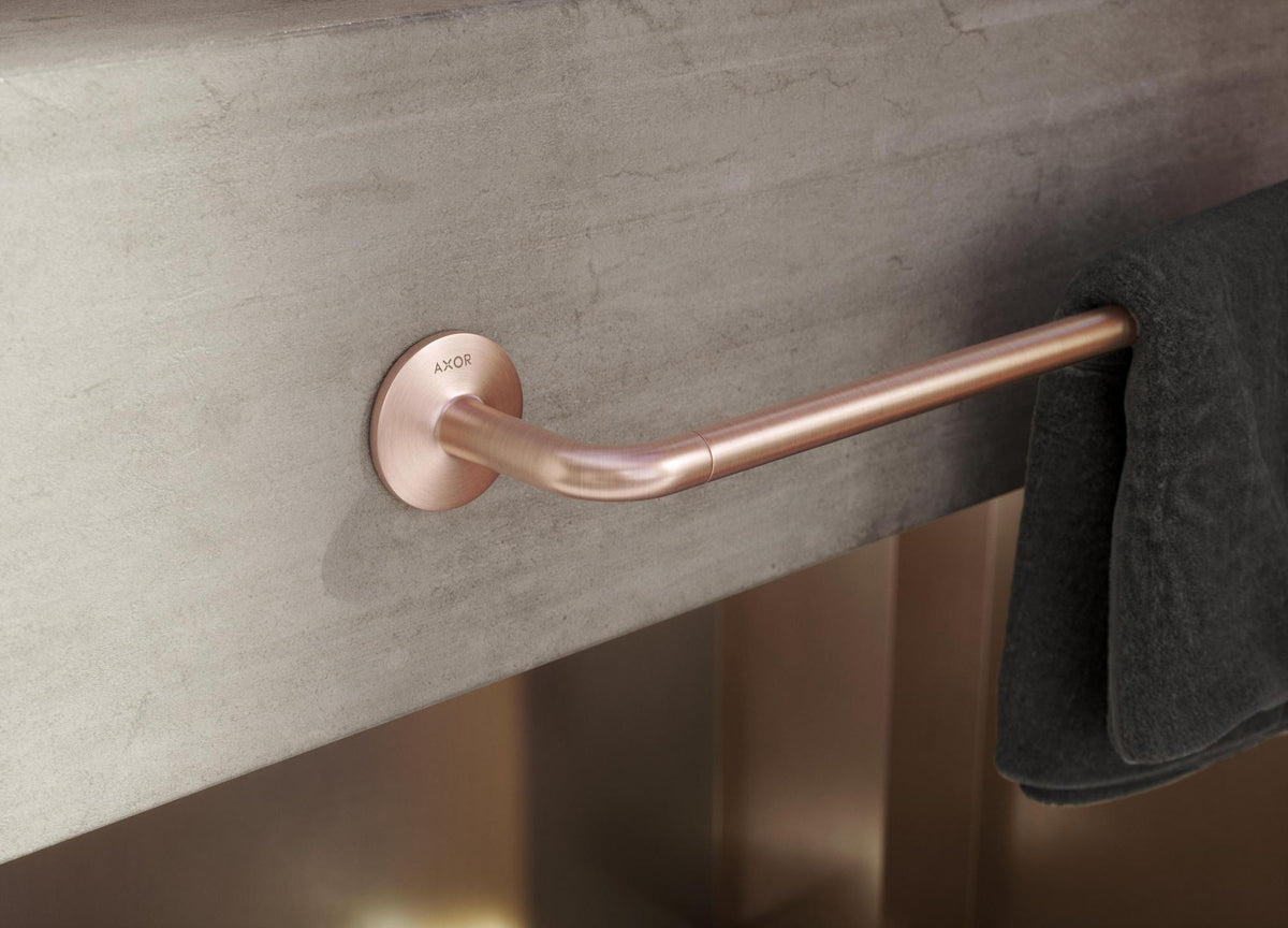 AXOR Universal Circular Badetuchhalter 600 mm mattweiß von Hansgrohe – Wandmontage, verdeckte Befestigung