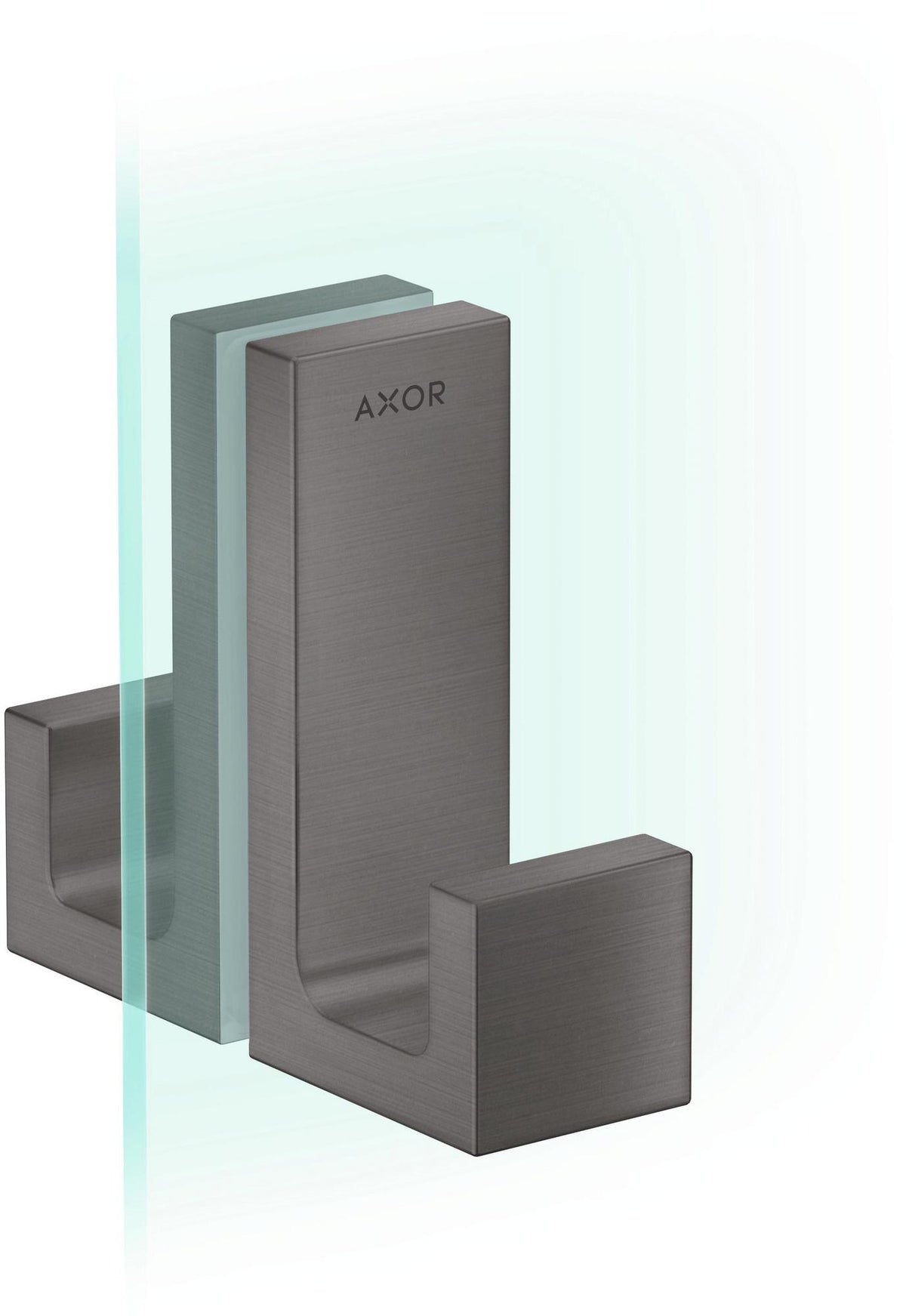 AXOR Universal Rectangular Duschtürgriff in polished gold optic – Metall, verdeckte Befestigung, 6–12 mm Glas