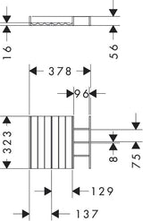 HANSGROHE IntraStoris Schubkasteninneneinteilung Basis Set 100/345 mattschwarz für Xelu & Xevolos