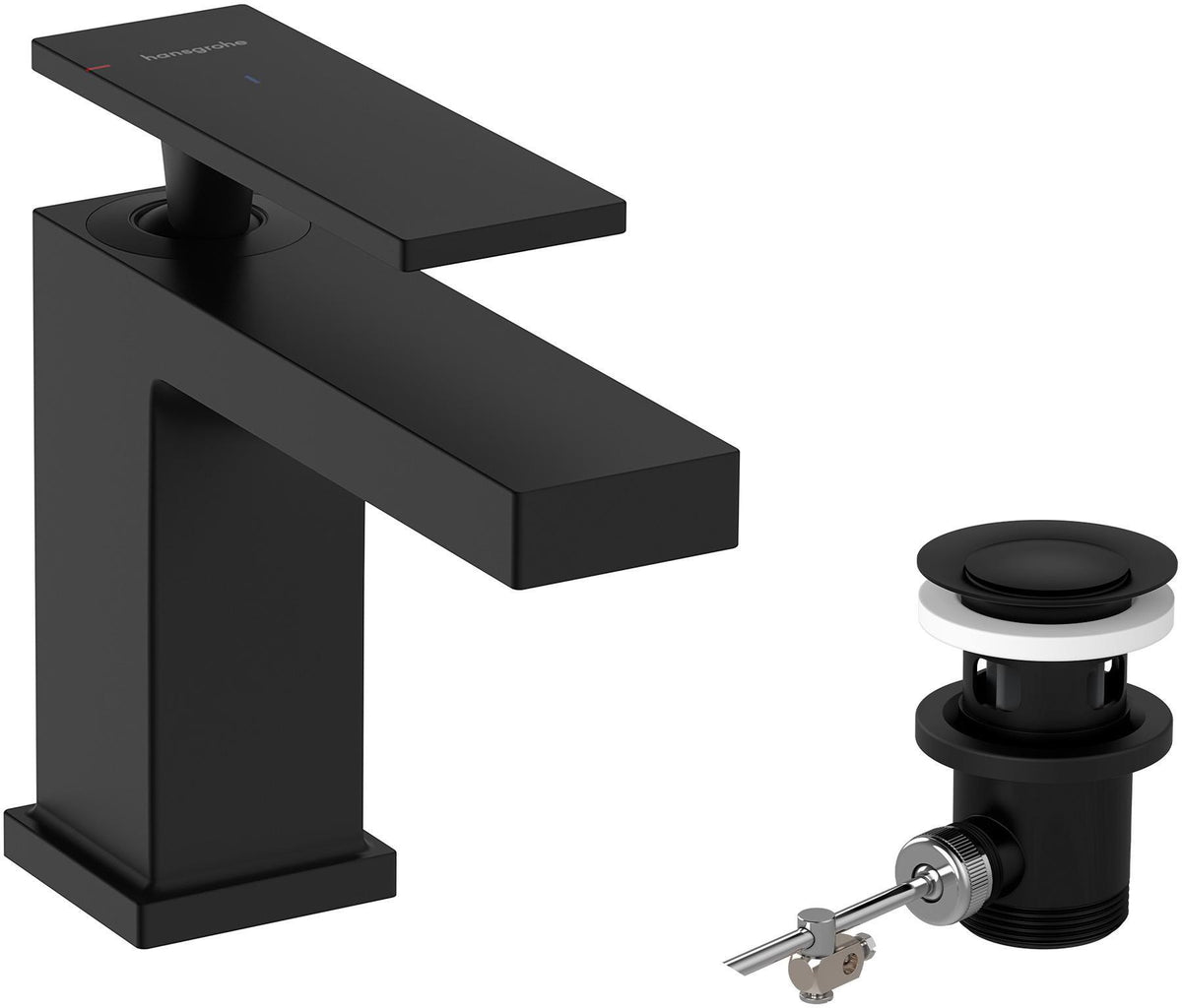 Hansgrohe Tecturis E 80 Einhebel-Waschtischmischer CoolStart EcoSmart+ mit Zugstangen-Ablaufgarnitur, Chrom