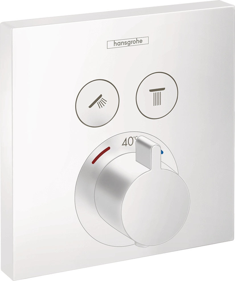 HANSGROHE ShowerSelect UP Thermostat für 2 Verbraucher – Chrom, Select-Button, thermostatische Regelung