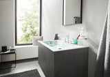 HANSGROHE Finoris 110 3-Loch-Waschtischarmatur mit Push-Open Ablaufgarnitur, Chrom