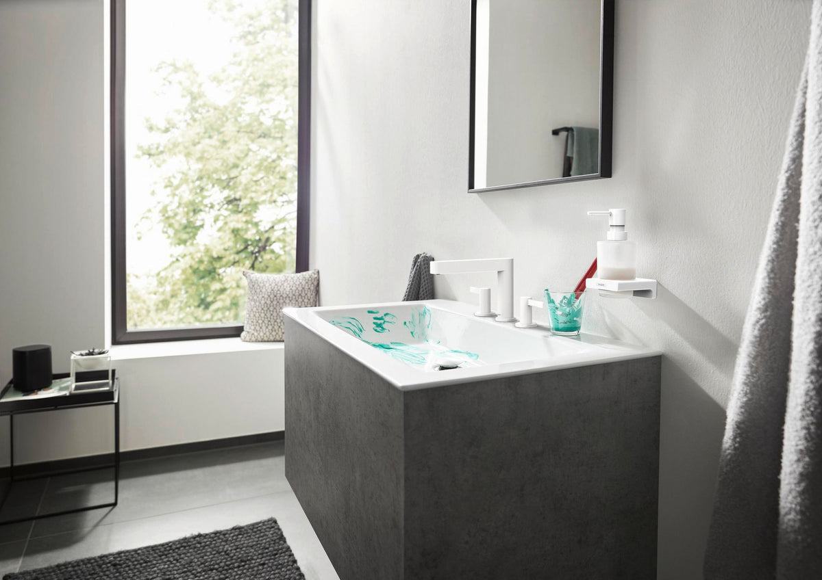 HANSGROHE AddStoris Lotionspender Wandmontage Chrom – 200 ml Flüssigseife, Mattglas