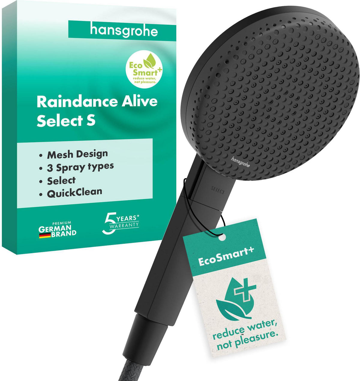 HANSGROHE Raindance Alive Select S 125 Handbrause 3 Strahlarten EcoSmart