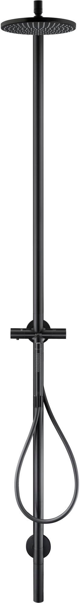 AXOR STARCK Duschsäule mit Kopfbrause 240, 1 Jet, polished gold optic – PowderRain