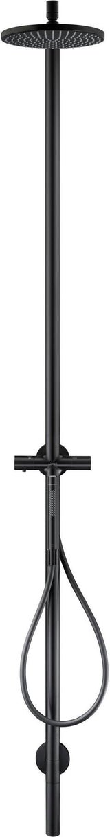 AXOR STARCK Duschsäule mit Kopfbrause 240, 1 Jet, polished gold optic – PowderRain