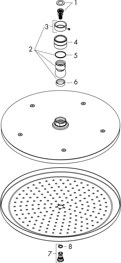 Hansgrohe HG Kopfbrause Croma 280 Air 1Jet DN15 Chrom – 280 mm, RainAir, Decken-/Wandmontage