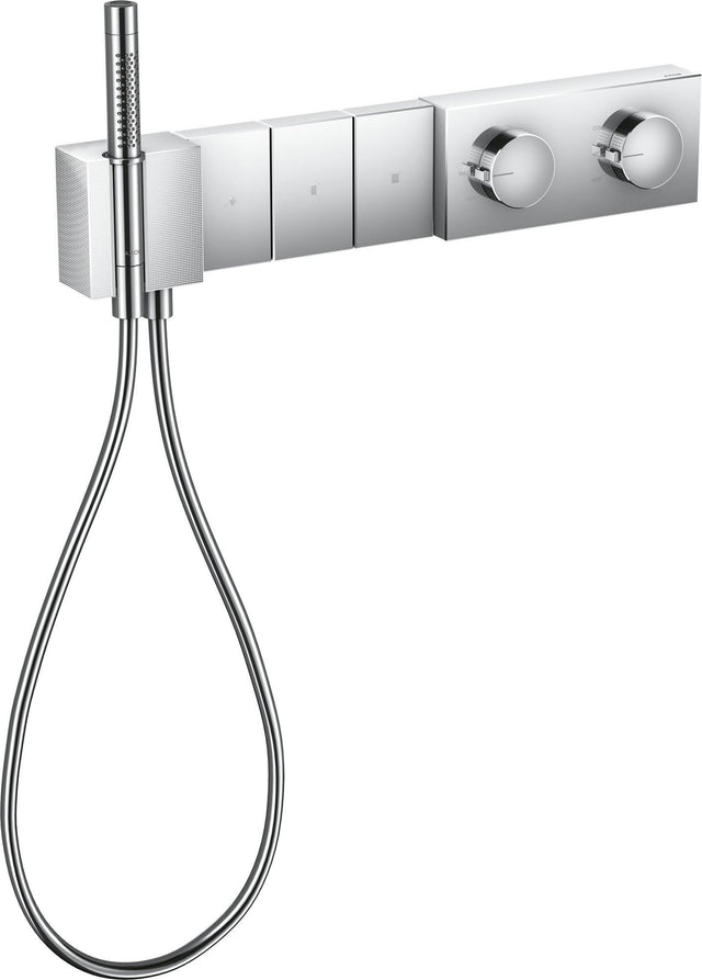 AXOR Edge Thermostatmodul Unterputz Select 3 Verbraucher Diamantschliff Chrom – Fertigmontageset