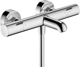 HANSGROHE Ecostat Fine Wannenthermostat Aufputz Chrom – 2 Verbraucher, Temperaturbegrenzung