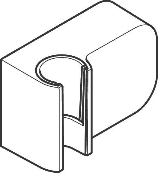 AXOR One Portereinheit Chrom – Wandmontage mit integrierter Brausehalterfunktion