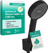 HANSGROHE Activera Select S 95 Brausehalterset mit 2 Strahlarten und EcoSmart Schlauch 1600 mm