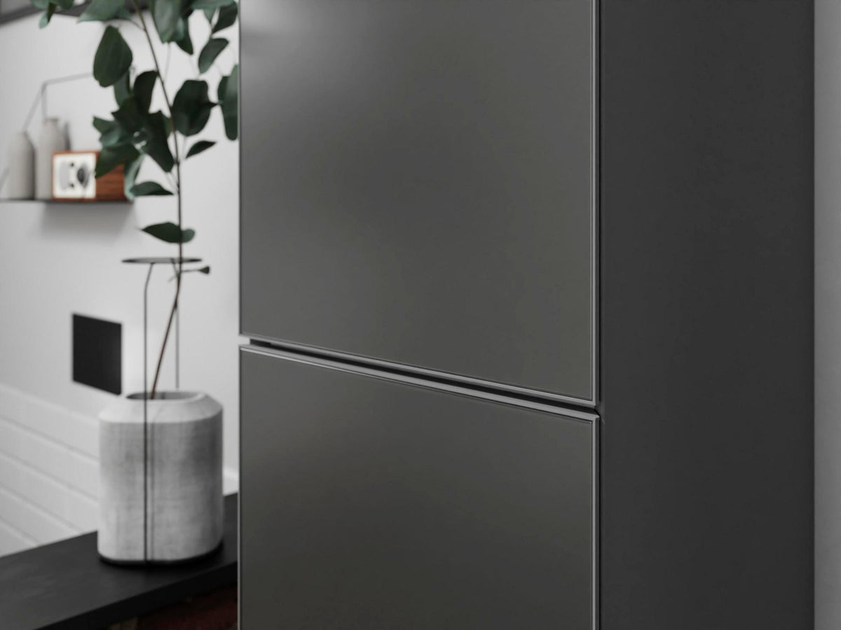 HANSGROHE Hochschrank Xevolos E 1160 mm mit PushOpen, Eiche dunkel/Weiß, grifflos