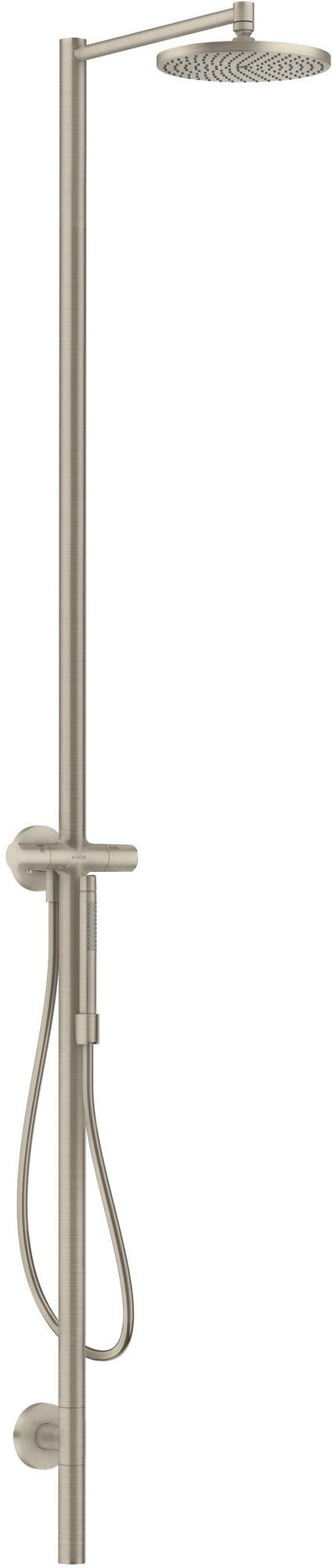 AXOR STARCK Duschsäule mit Kopfbrause 240, 1 Jet, polished gold optic – PowderRain