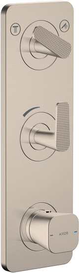AXOR Citterio C Fertigmontageset Thermostatmodul UP mit Platte Cube cut chrom – 2 Verbraucher