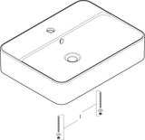 HANSGROHE Xuniva Q Aufsatzwaschtisch 600x450mm weiß mit Hahnloch und Überlauf