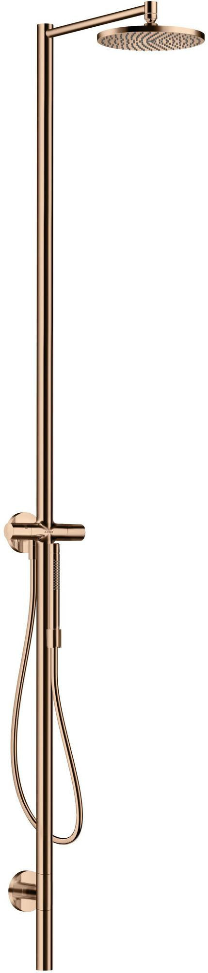 AXOR STARCK Duschsäule mit Kopfbrause 240, 1 Jet, polished gold optic – PowderRain