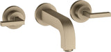 AXOR CITTERIO 3-Loch-Waschtischarmatur DN 15, Unterputz, Hebelgriffe, Chrom – von Hansgrohe