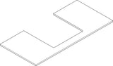 HANSGROHE Xilesa E Konsole 1180x550mm Eiche mit mittigem Ausschnitt für Aufsatzwaschtisch