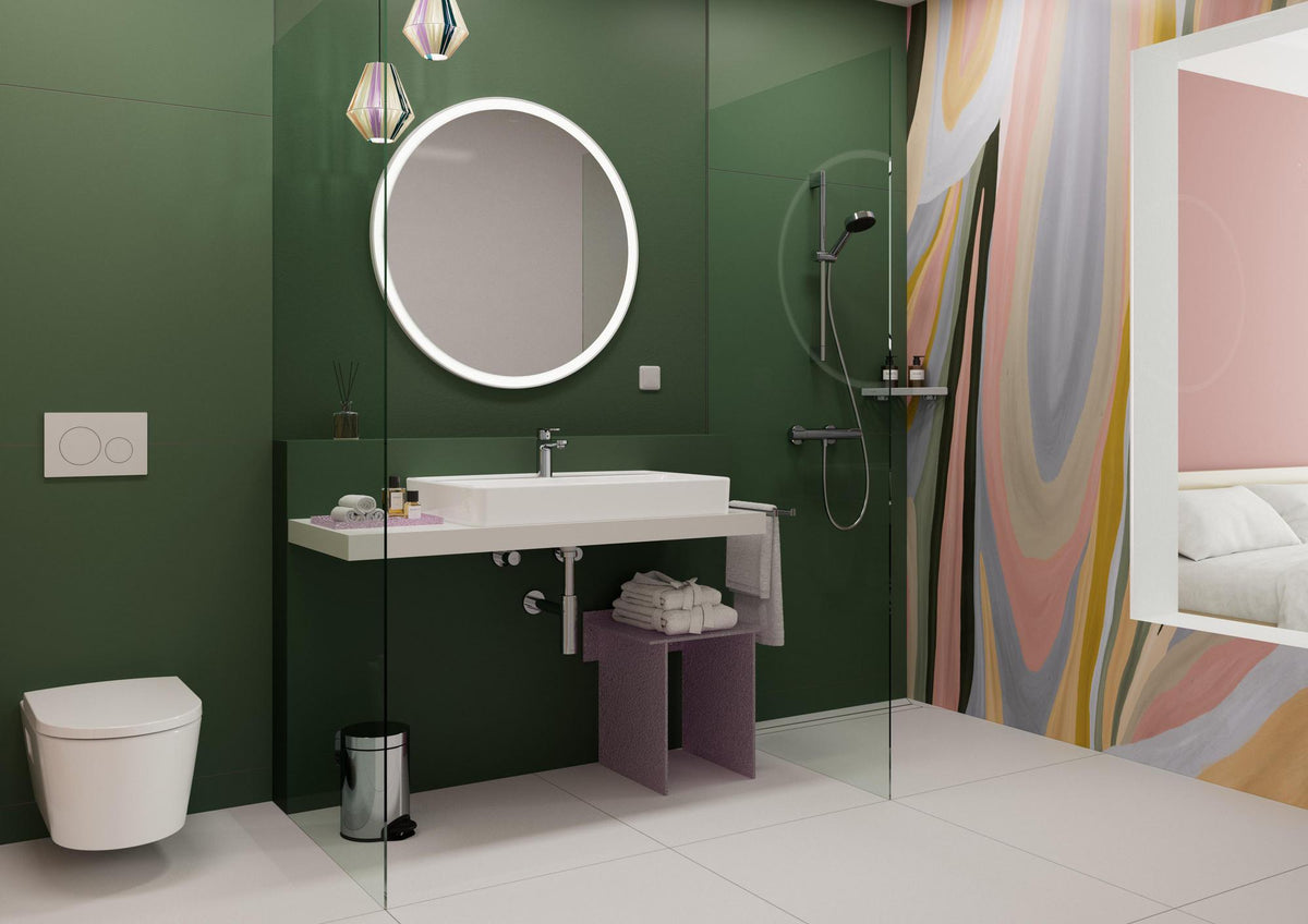 HANSGROHE Xanuia Q Aufsatzwaschtisch 800x480 mm weiß mit Hahnloch und Überlauf