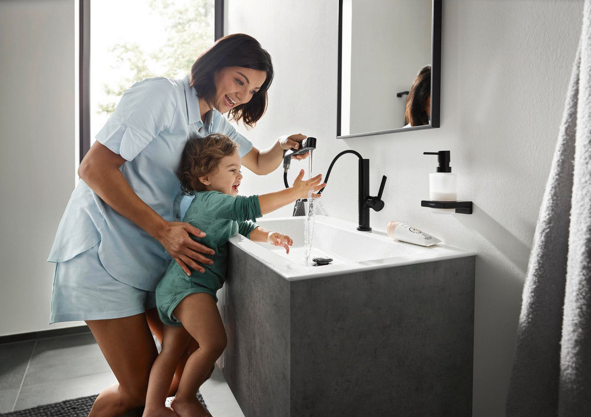 HANSGROHE AddStoris Lotionspender Wandmontage Chrom – 200 ml Flüssigseife, Mattglas