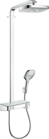 HANSGROHE Showerpipe Raindance Select E 300 mit ShowerTablet Select 300 – Chrom, 2 Strahlarten, Thermostat