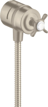 AXOR Montreux FIXFIT STOP Schlauchanschluss DN 15 mit Absperrventil und Kreuzgriff, chrom