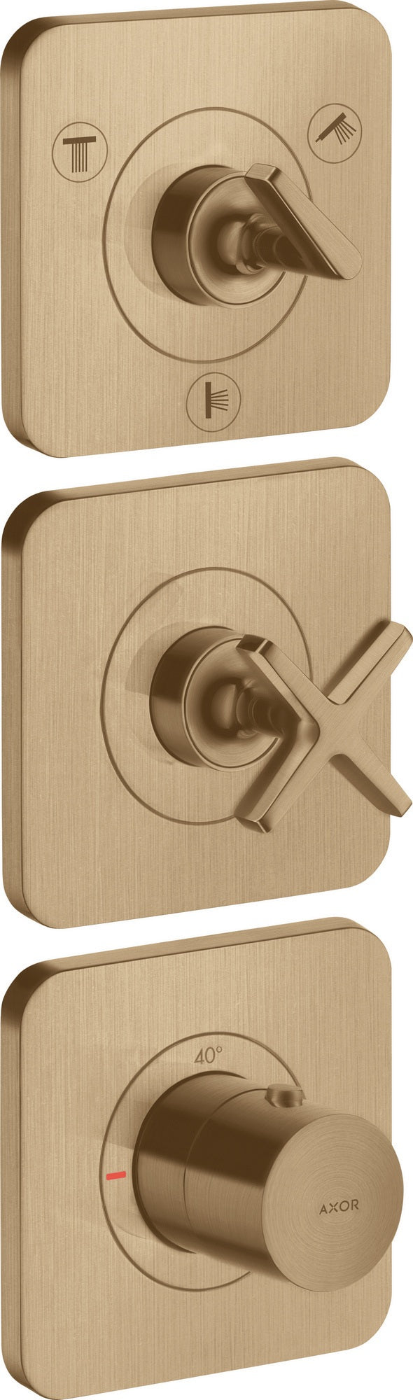 AXOR Citterio E Thermostatmodul DN 20 mit Rosetten für 3 Verbraucher, Chrom