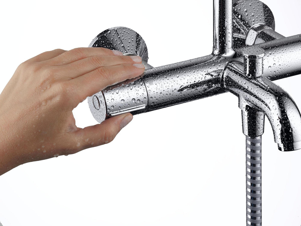 HANSGROHE Showerpipe VERNIS Blend 200 1jet mit Wannenthermostat EcoSmart chrom