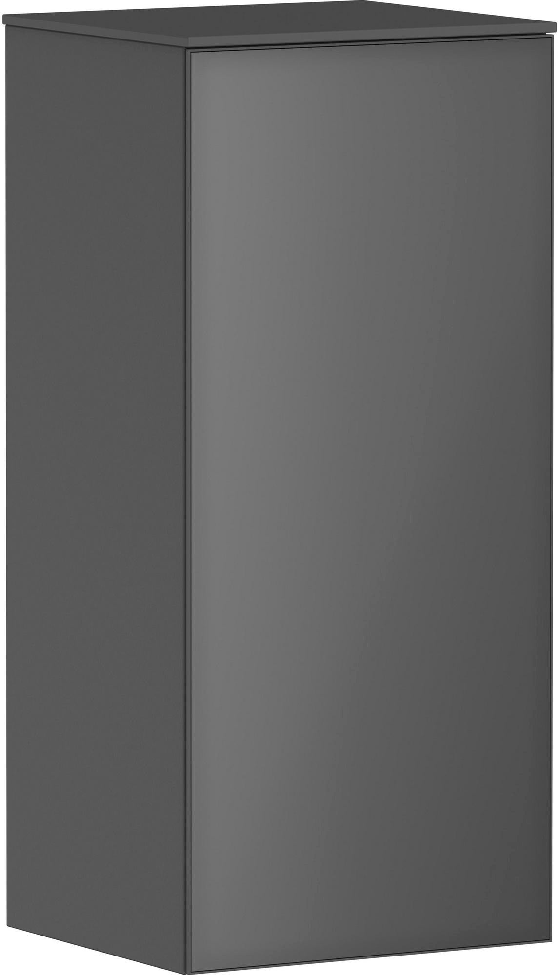 HANSGROHE Halbhochschrank Xevolos E 890 mm mit PushOpen, Eiche dunkel/Weiß, links