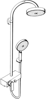 AXOR Citterio Showerpipe DN 15 mit Einhebelmischer und 1jet Kopfbrause – Chrom