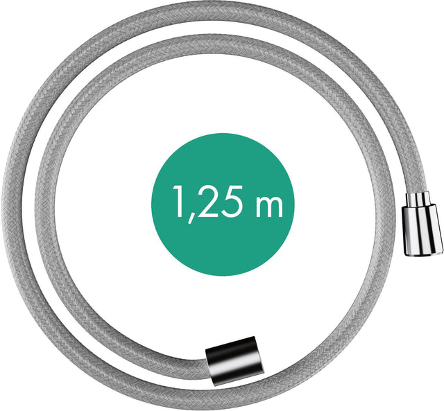 Hansgrohe Designflex Textilbrauseschlauch 125 cm Chrom – Knickgeschützt & Drehwirbel