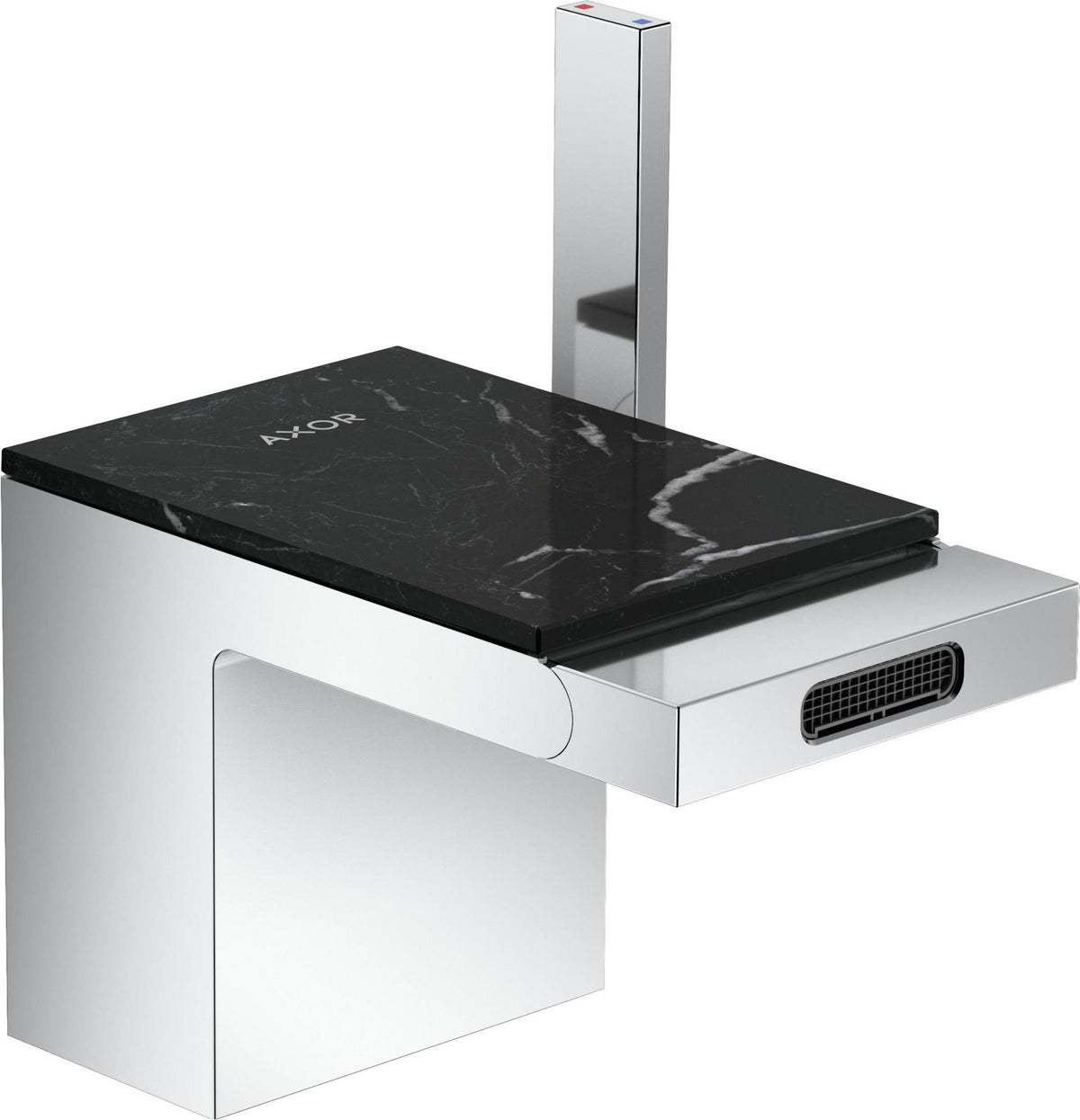 AXOR MyEdition Platte 150 in Leder – Abnehmbare Design-Abdeckung für Waschtischarmaturen