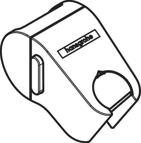 Hansgrohe HG Push-Brausehalter WallStoris mattschwarz – höhenverstellbar & drehbar