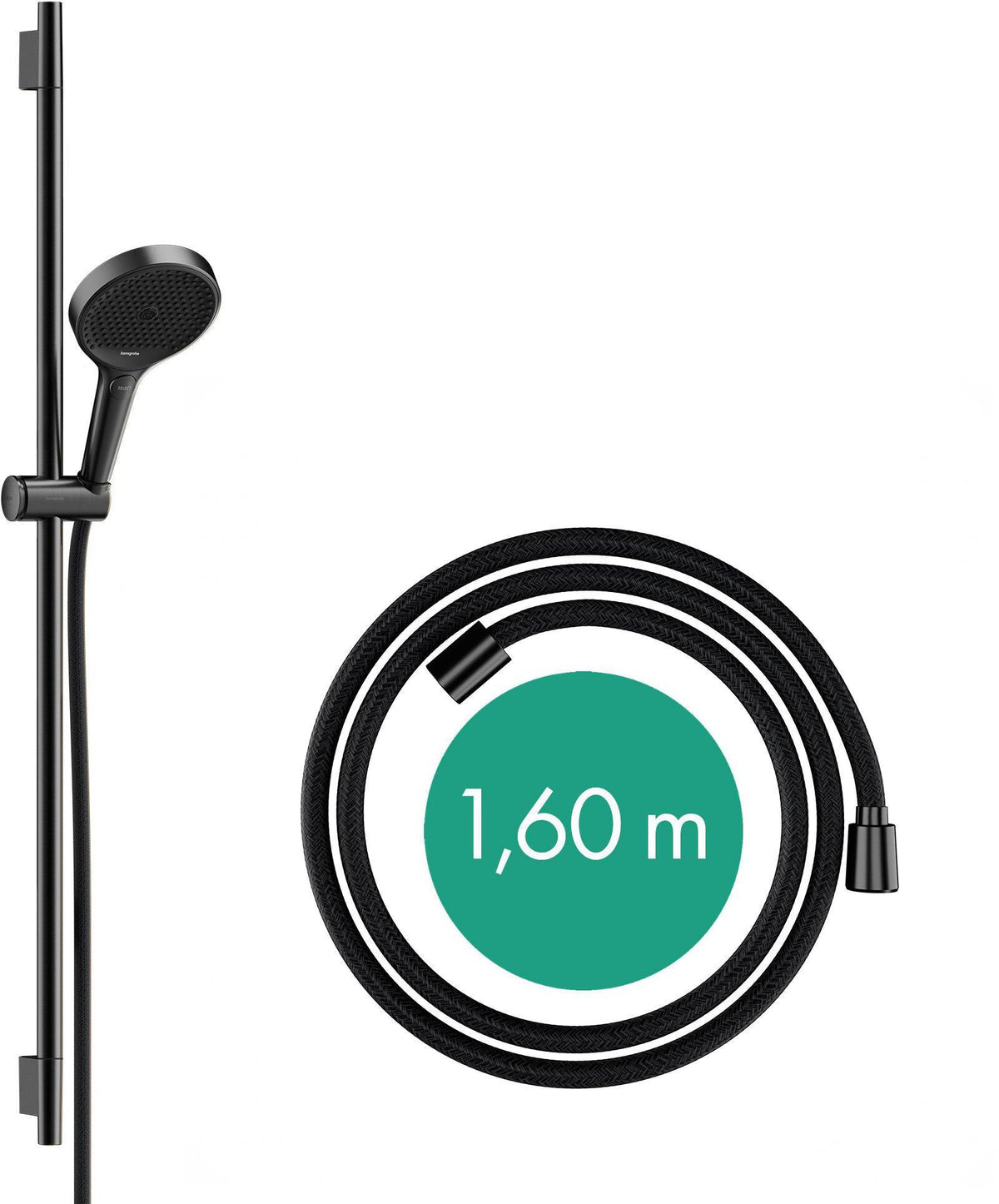 HANSGROHE Rainfinity 130 3jet Brauseset mit Unica S Puro 90 cm Stange Push Schieber chrom