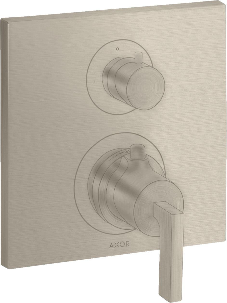 AXOR Citterio Thermostatbatterie Unterputz mit Abstellventil und Hebelgriff Chrom