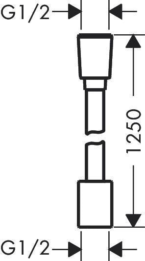 Hansgrohe Designflex Textilbrauseschlauch 125 cm Chrom – Knickgeschützt & Drehwirbel
