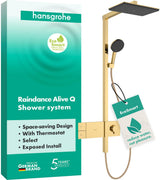 HANSGROHE Raindance Alive Q 210/340 Duschsystem 1jet EcoSmart mit ShowerSelect Comfort Thermostat