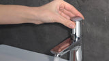 HANSGROHE Talis E Select Waschtisch-Einhandhebelmischer DN 15 Chrom mit Zugstangen-Ablaufgarnitur