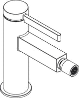 HANSGROHE Finoris Einhebel-Bidetmischer mit Push-Open Ablaufgarnitur, chrom