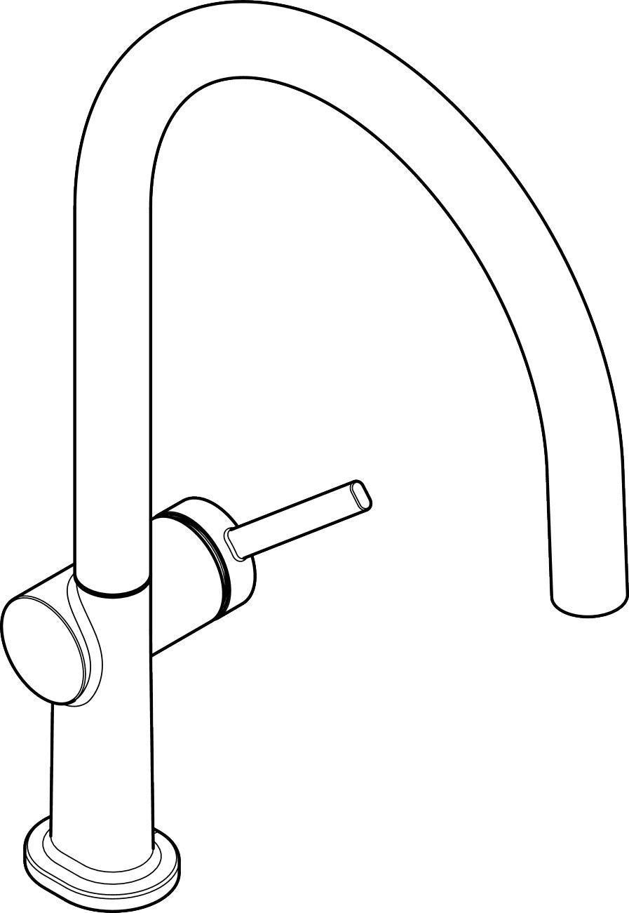 HANSGROHE Talis M54 220 Spültisch-Einhandmischer Chrom – ComfortZone 220, 4-fach schwenkbarer Auslauf