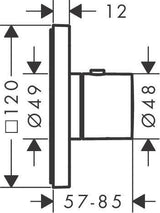 AXOR Citterio E Thermostatmodul DN 20 Unterputz – Chrom, quadratisch, thermostatisch