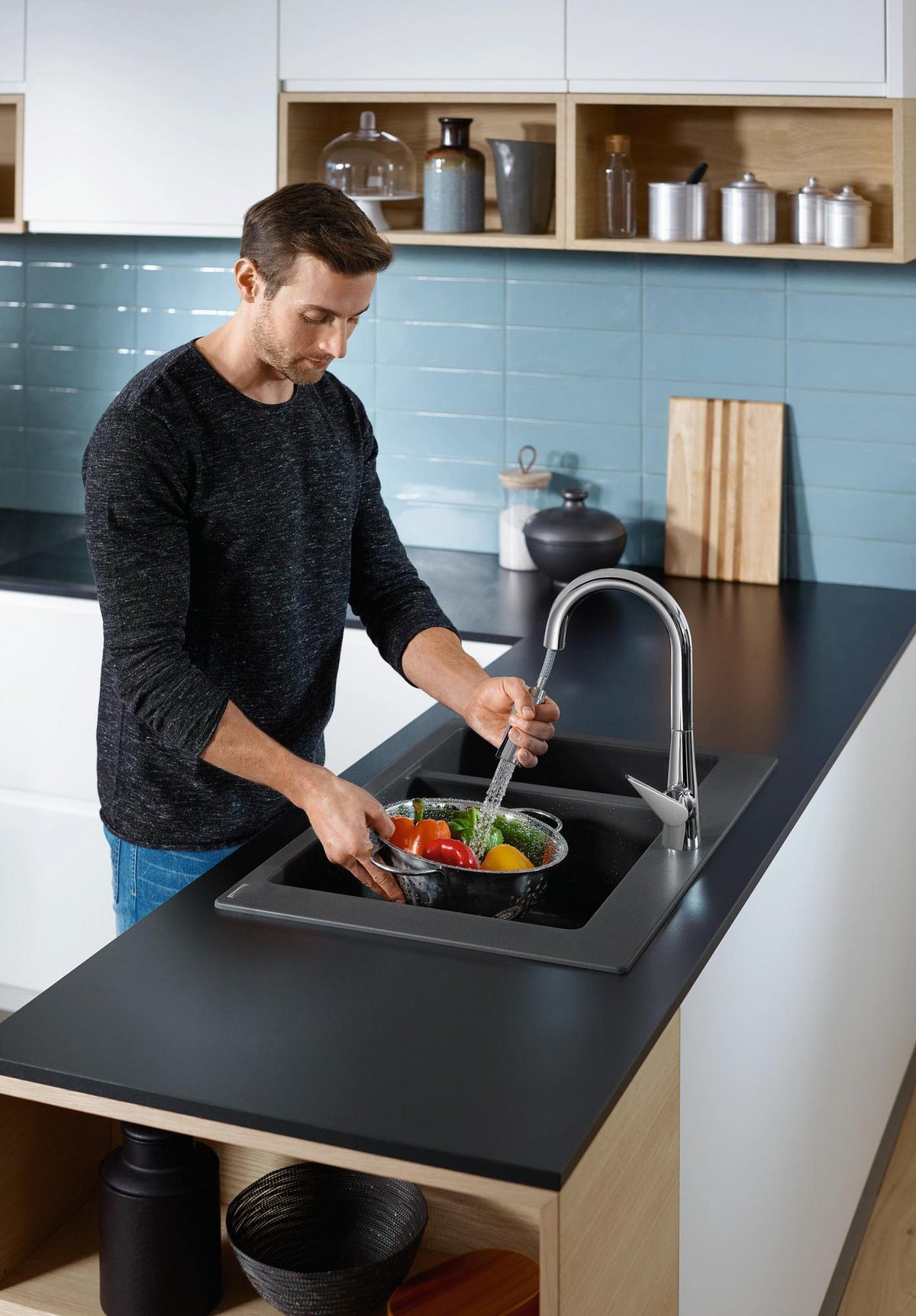 HANSGROHE HG Einhebel-Küchenmischer 160 TALIS S DN 15 mit sBox und Ausziehbrause chrom