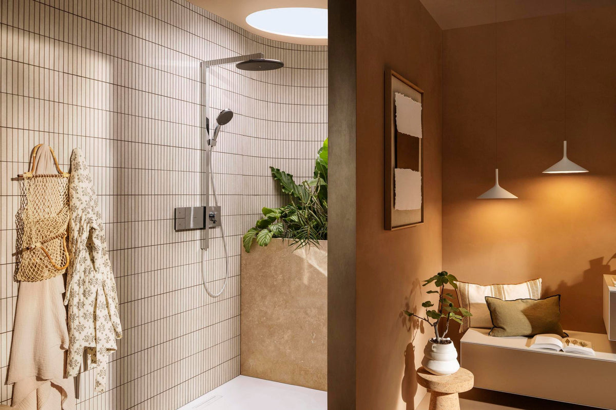 HANSGROHE Raindance Alive S 300 1jet Duschsystem mit Thermostat ShowerSelect Comfort E – Schwarz