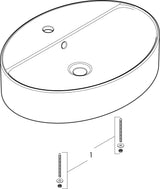 HANSGROHE Xuniva D Aufsatzwaschtisch 600x450mm mit Hahnloch und Überlauf in Weiß