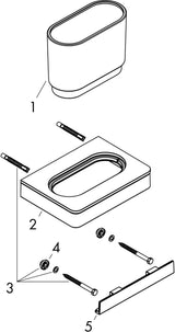 AXOR Universal Softsquare Zahnputzbecher Wandmontage Chrom von Hansgrohe