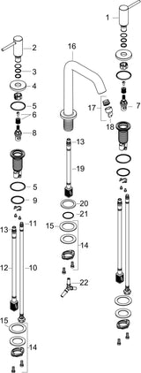 HANSGROHE Tecturis S 3-Loch-Waschtischmischer ComfortZone 150 mit Push-Open Ablaufgarnitur, Chrom