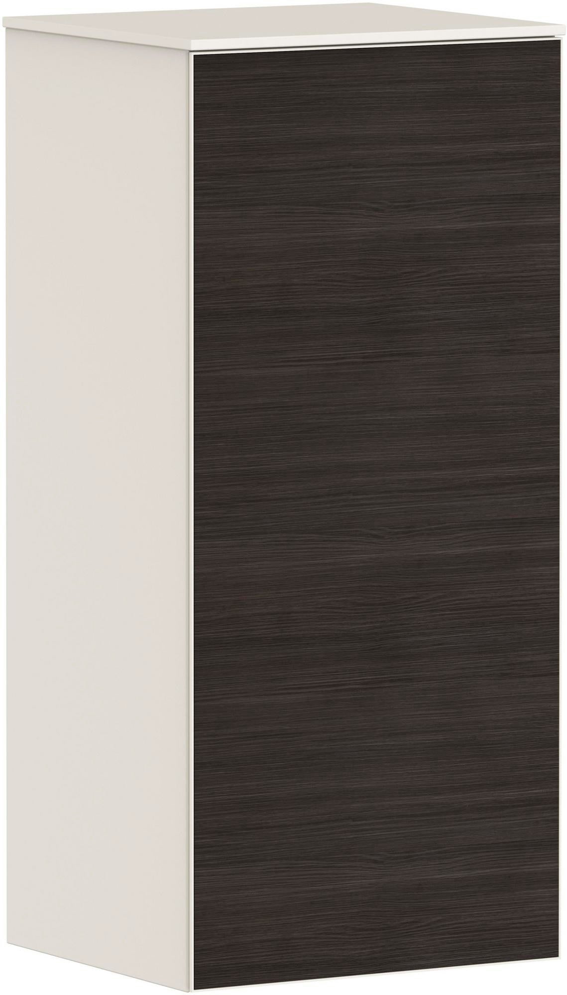 HANSGROHE Halbhochschrank Xevolos E 890 mm mit PushOpen, Eiche dunkel/Weiß, links