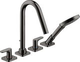 AXOR CITTERIO M 4-Loch Fliesenrandarmatur DN 15 mit Hebelgriffen und Rosetten in Chrom
