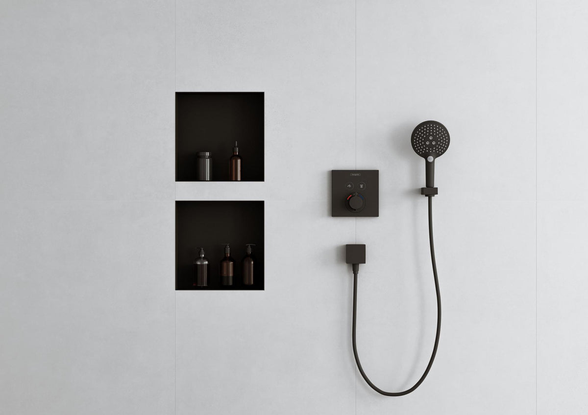 HANSGROHE XtraStoris Minimalistic Wandnische rahmenlos mattschwarz 300x150x100 mm
